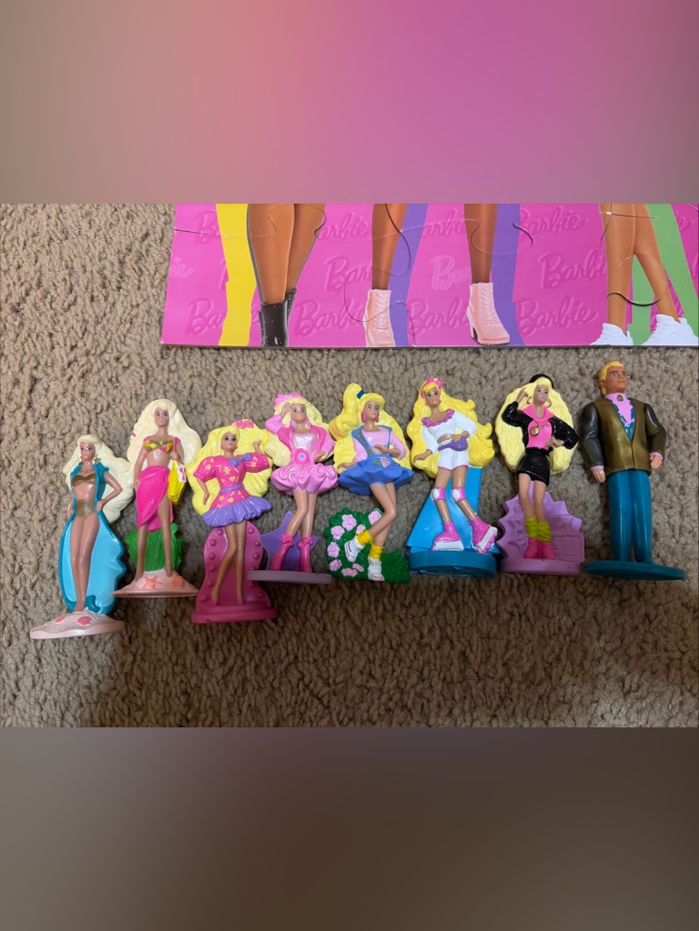 Vintage Lot 9 McDonald's Mattel Happy Meal Barbie  of  1990 Used great Condition